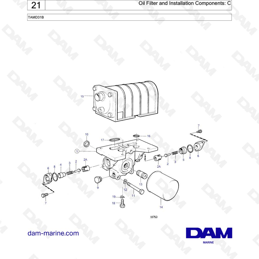 Spare parts and exploded views for Volvo Penta TAMD31 Spare parts and exploded views for Volvo Penta TAMD31